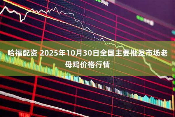 哈福配资 2025年10月30日全国主要批发市场老母鸡价格行情
